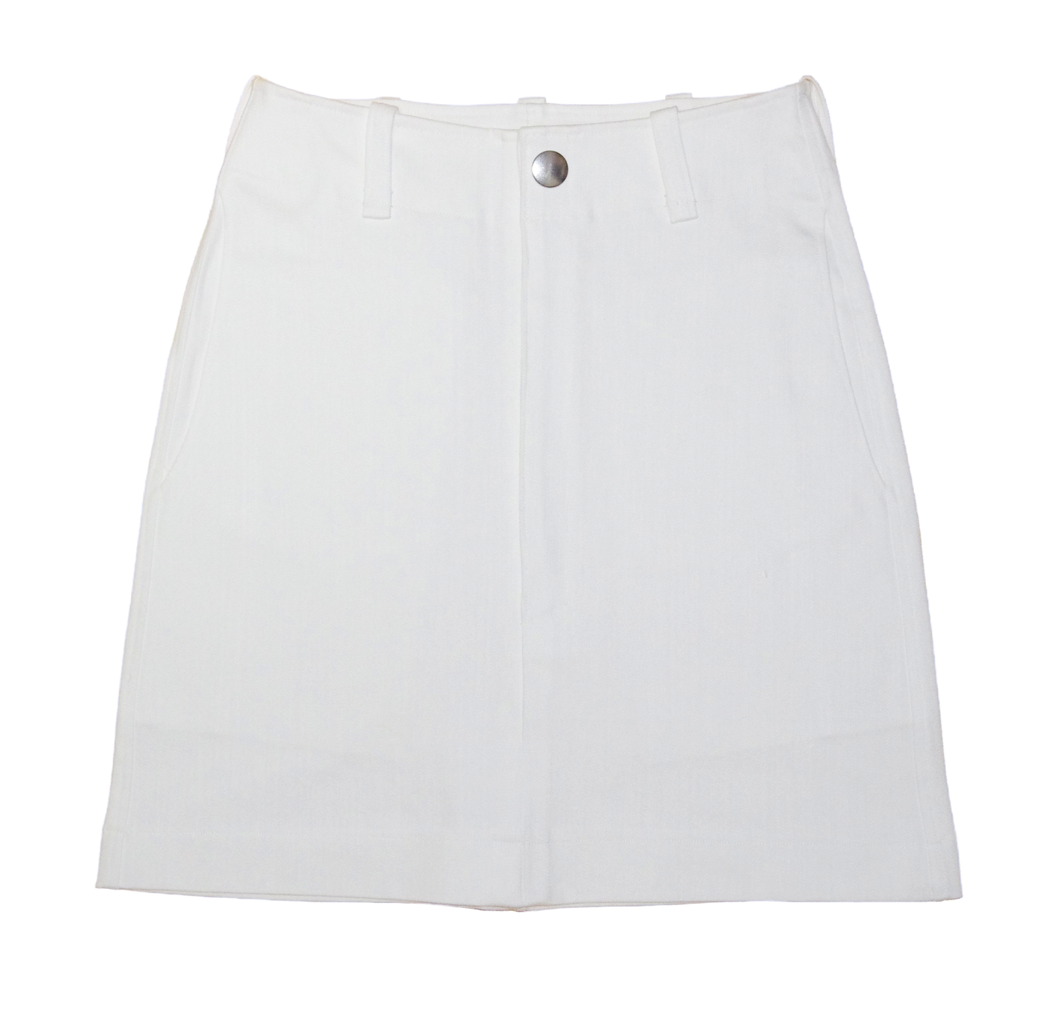White Stretch Denim Skirt 65M