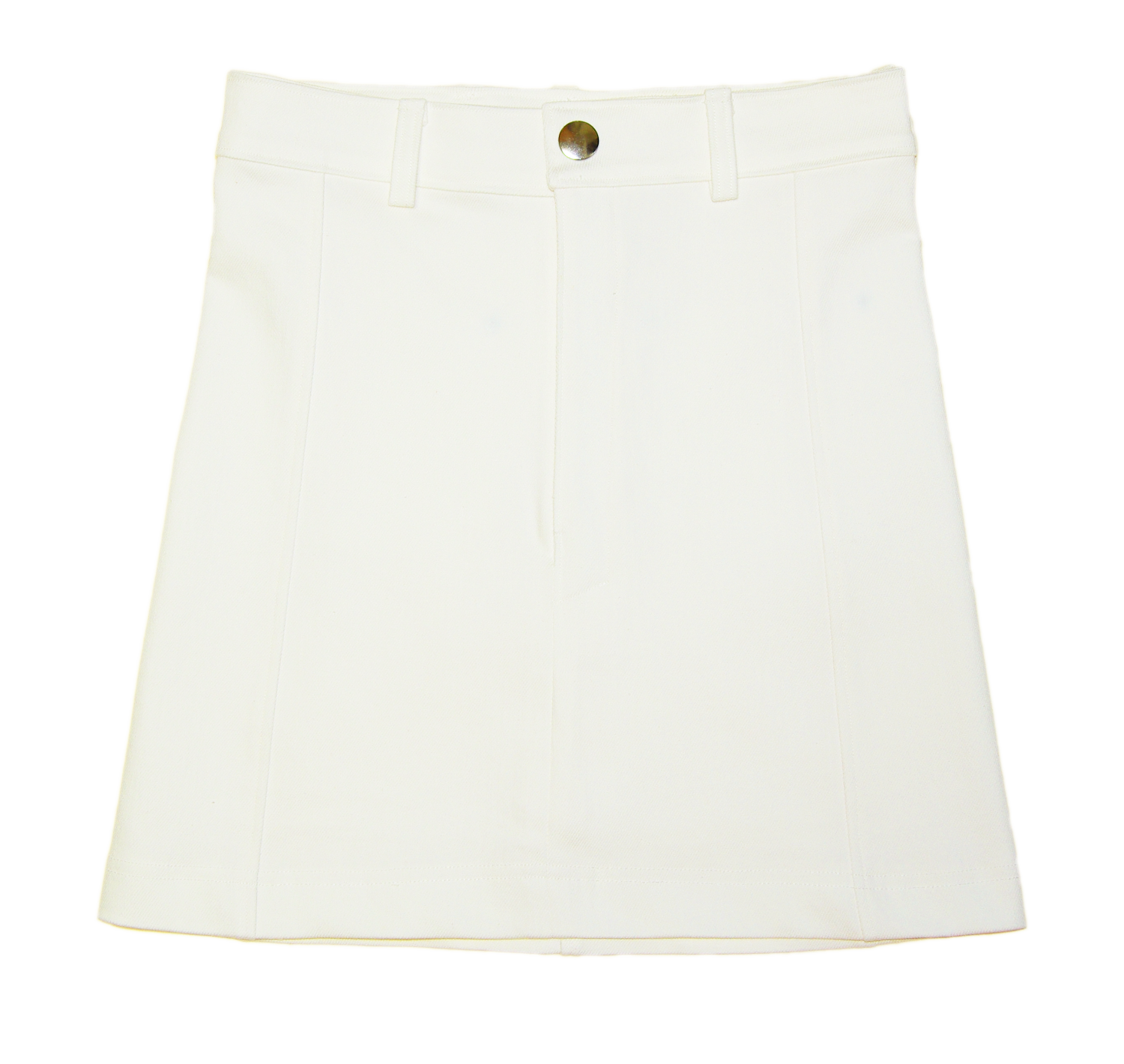 White Stretch Denim Skirt A1-69