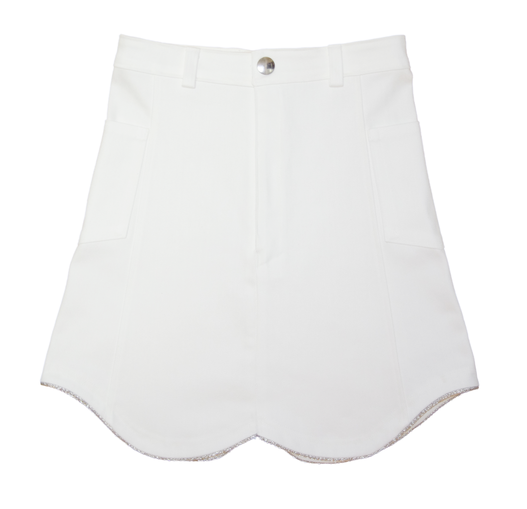 White Stretch Denim Skirt A3-67