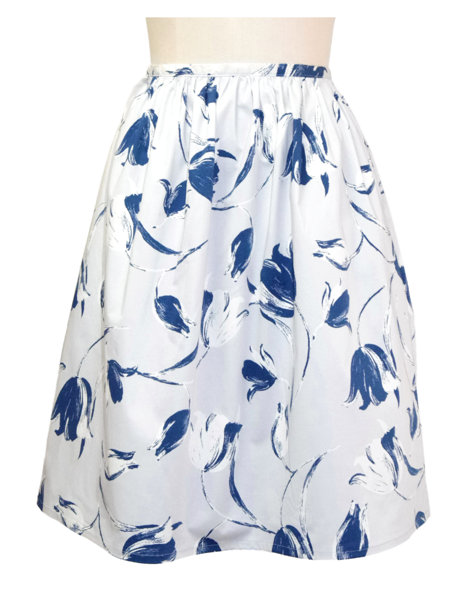 Skirt With Blue Tulip 1