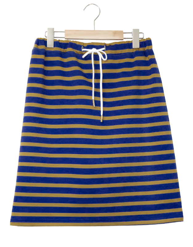 ボーダー柄ニットスカート74