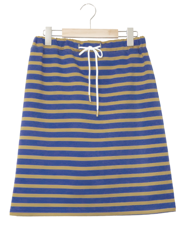 ボーダー柄ニットスカート74