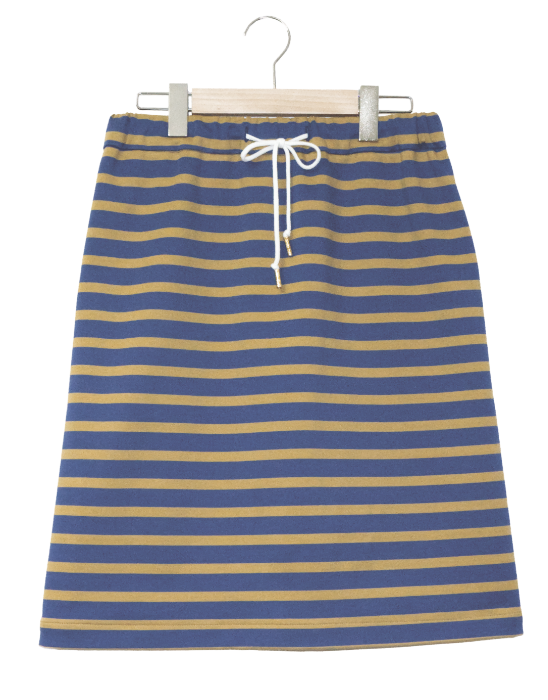 ボーダー柄ニットスカート76