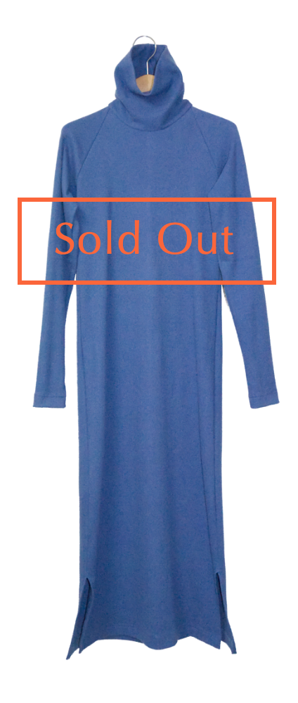 ラグランタートルネックワンピースLong