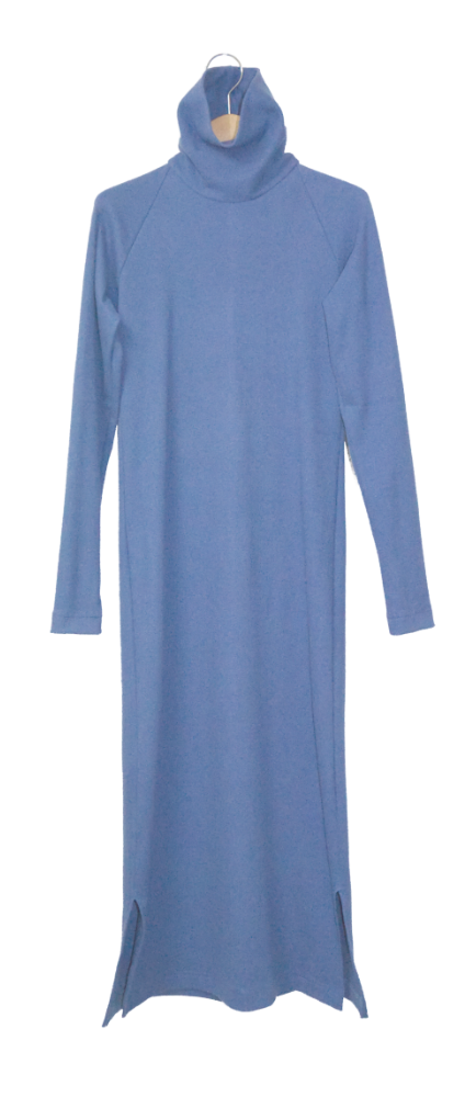 ラグランタートルネックワンピースLong