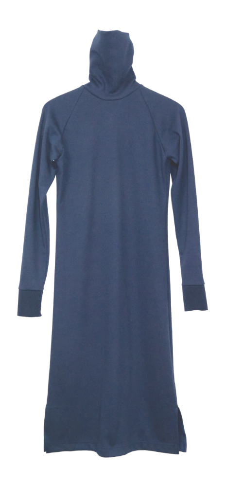 ラグランスリーブタートルネックワンピースM